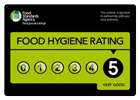 Food hygene rating - 5, very good
